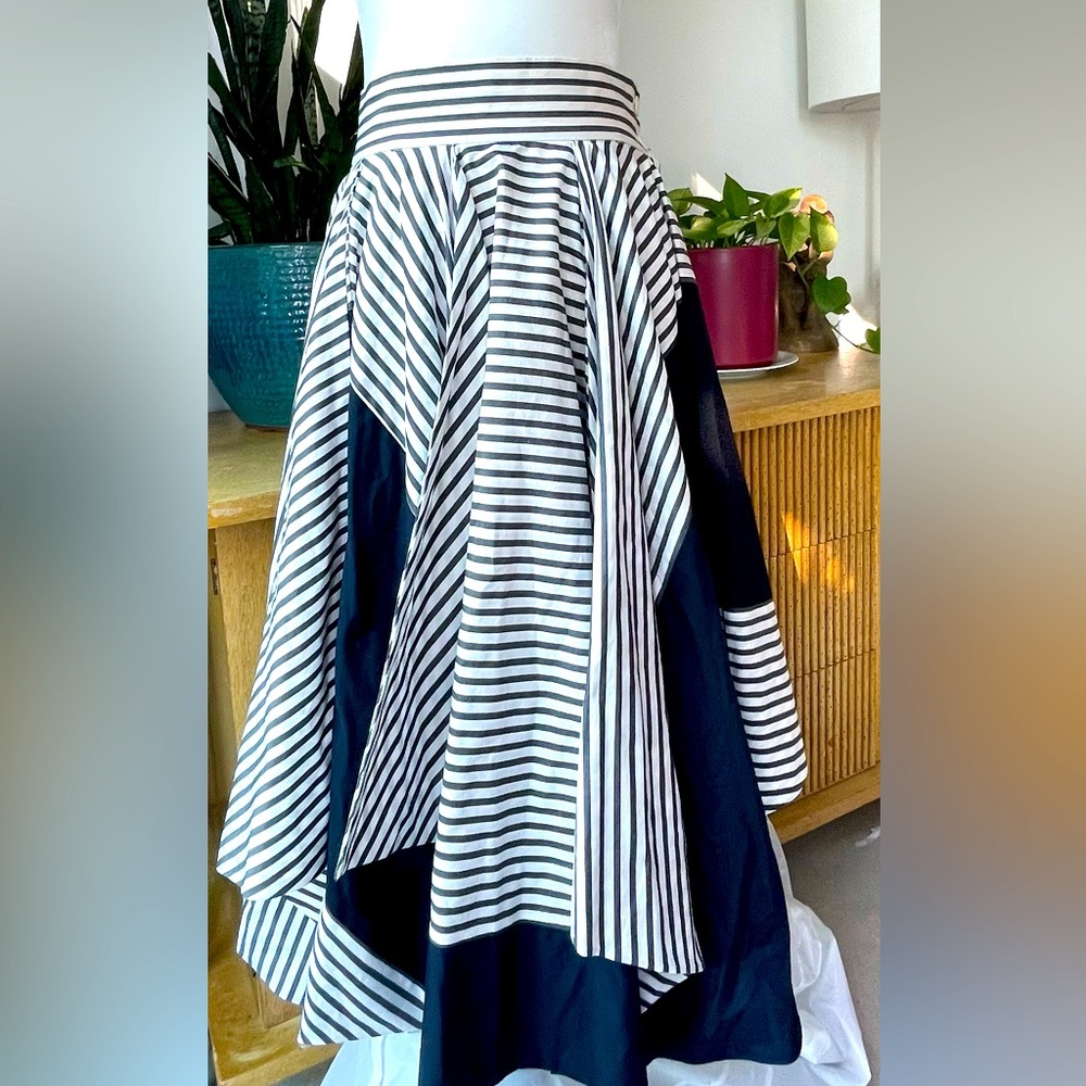 ISSEY MIYAKE kaleidoscope layered striped skirt size small
